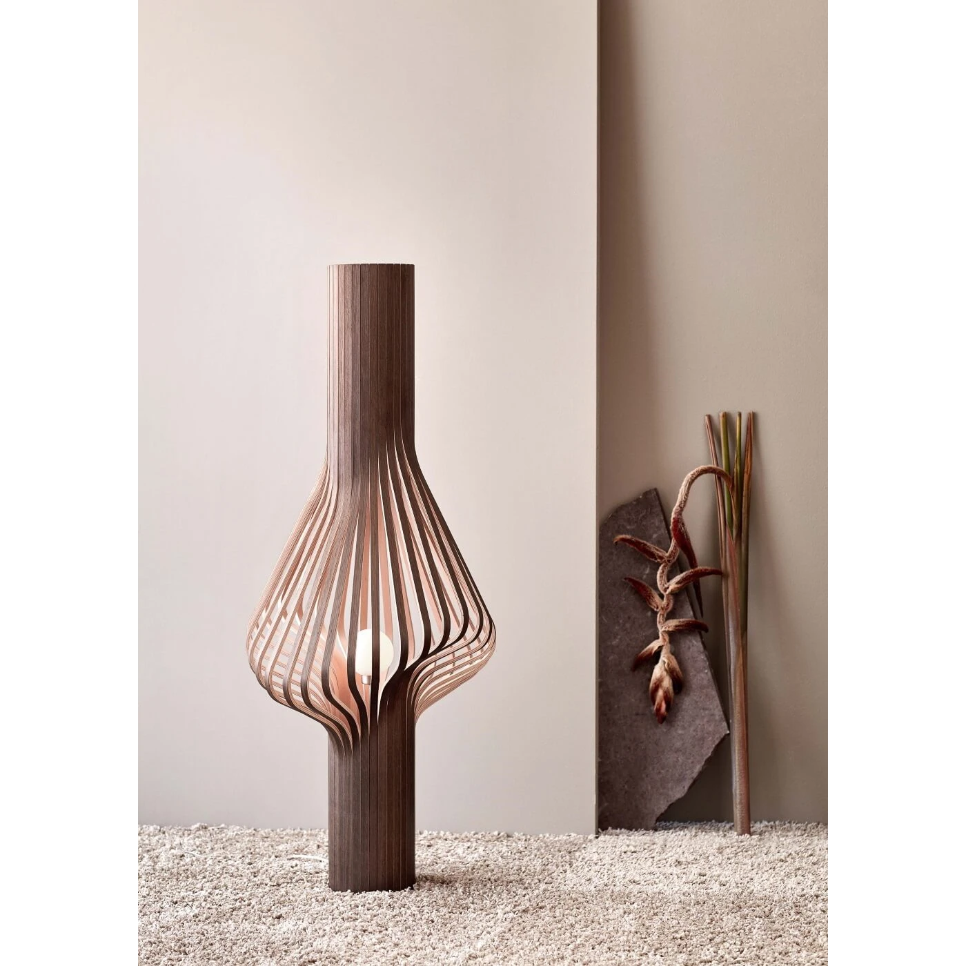 Diva Floor Lamp Smoked Oak Northern